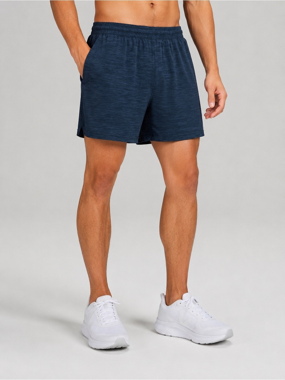Lululemon Men’s Athletic Shorts – Blue Heathered Running Workout Shorts